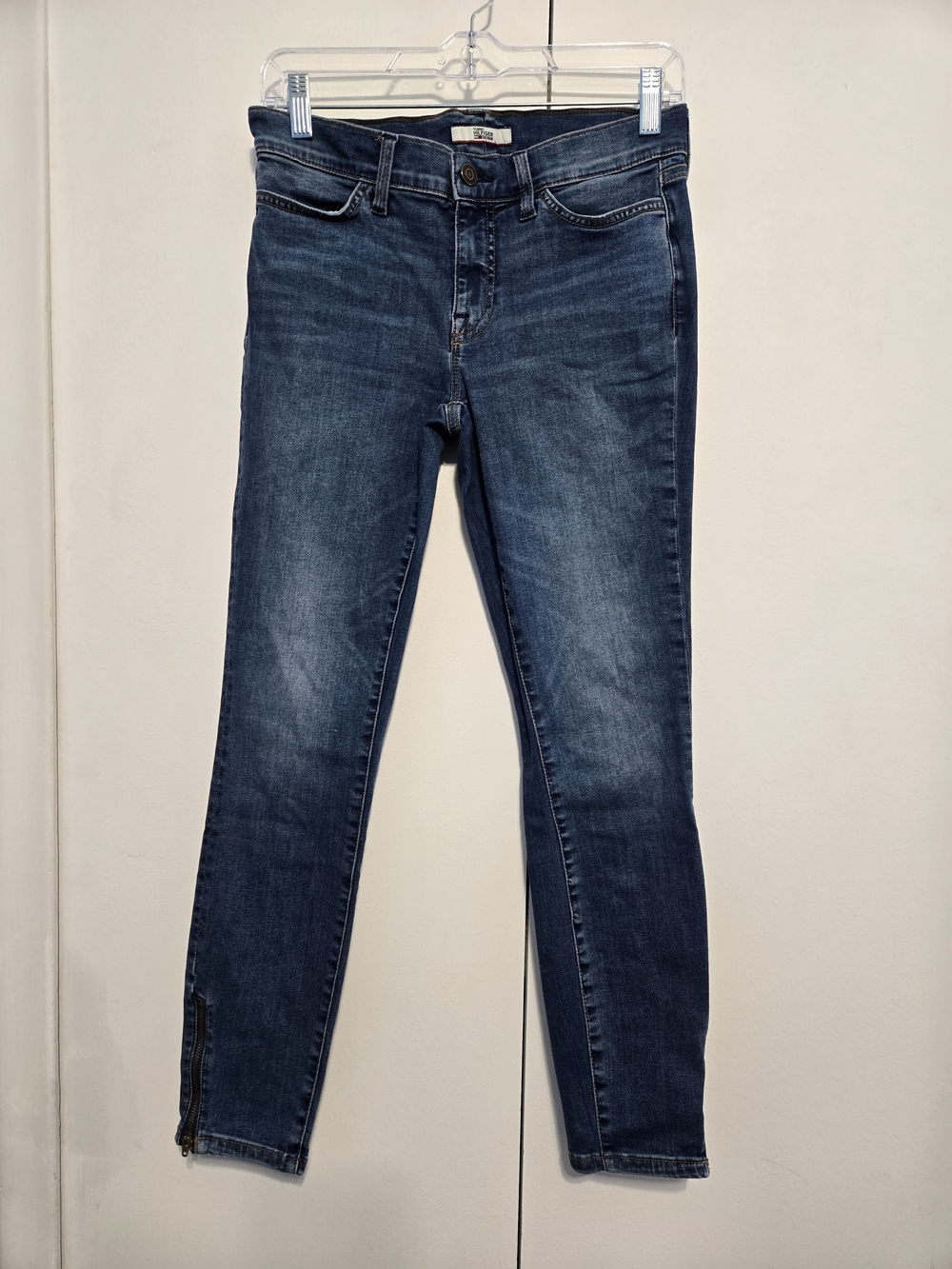 Tommy Hilfiger Denim Skinny Jeans 2 Dark Wash Stretch Ankle Zip Y2K